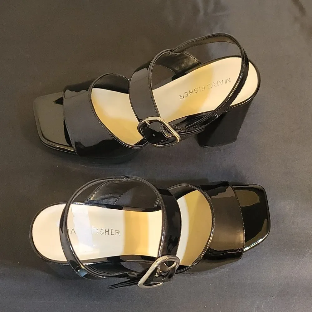 BRAND NEW MARC FISHER WOMEN'S GRADUATE BLOCK HEEL DRESS SANDAL R3
